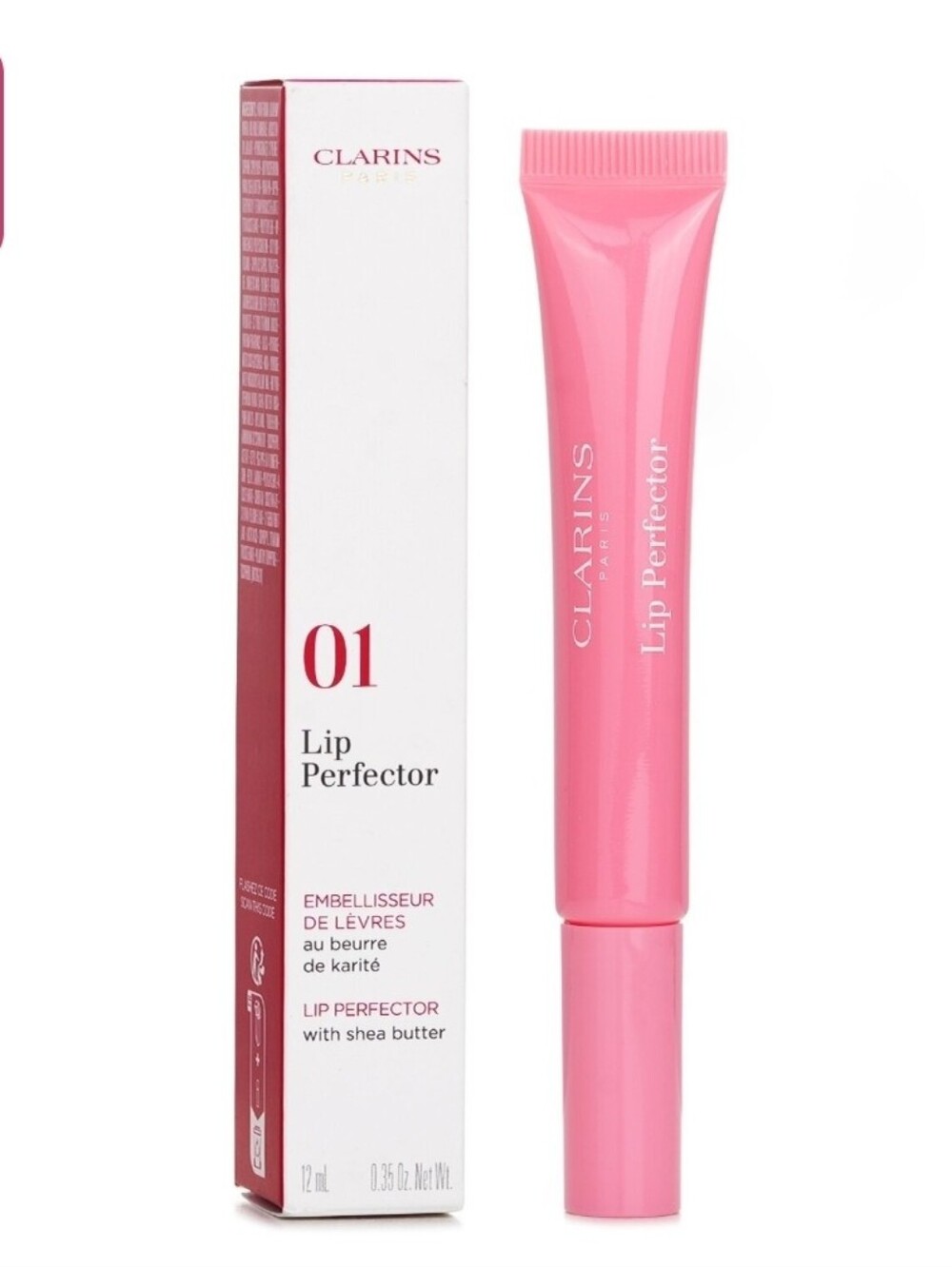 Clarins Lip Perfector #01 Rose Shimmer 12ml NIB